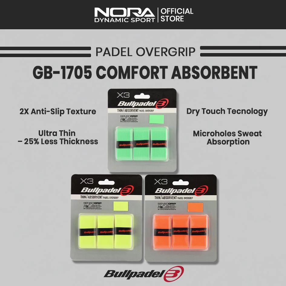 Bullpadel Overgrip Comfort Absorbent GB-1705 Racket Padel Nora Padel