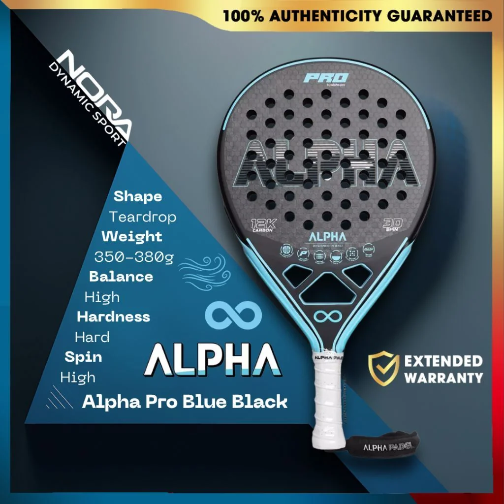 Alpha Pro Blue Black Raket Padel 