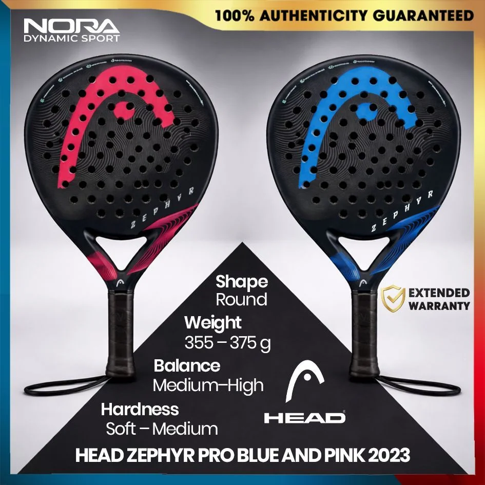 Head Zephyr Pro Pink & Blue Racket Padel Couple 