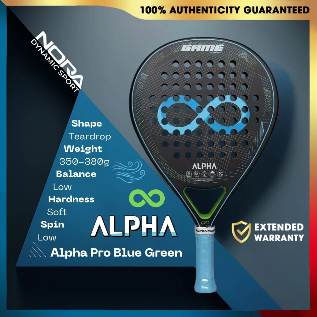Alpha Game Blue Yellow Raket Padel 