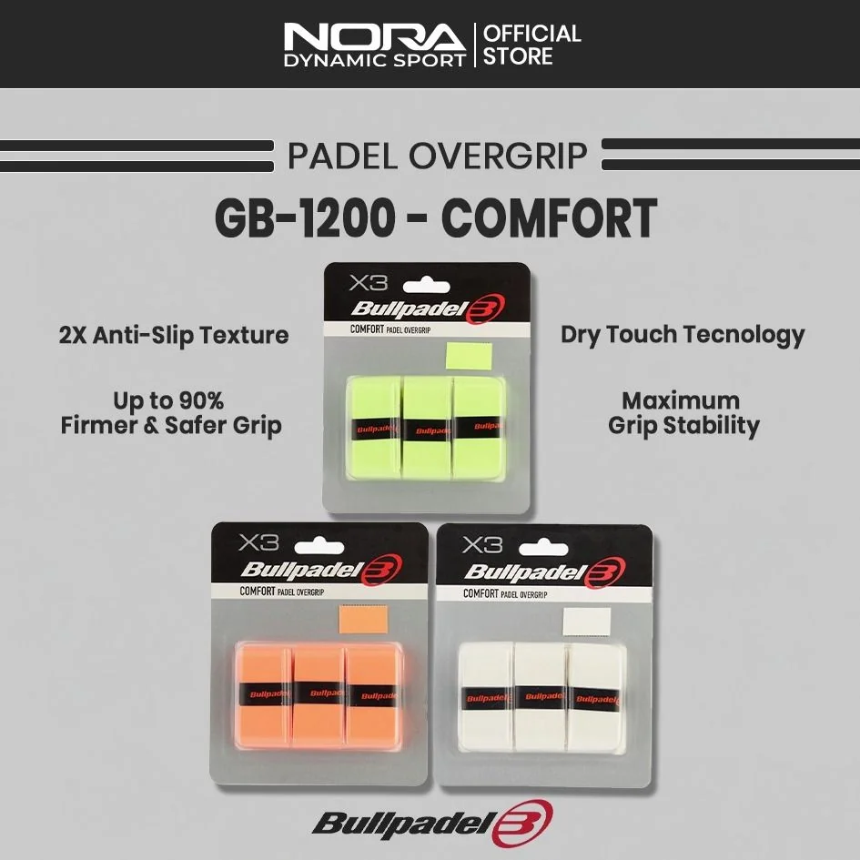 Bullpadel Overgrip GB-1200 Comfort Anti Slip Texture | Dry Touch 