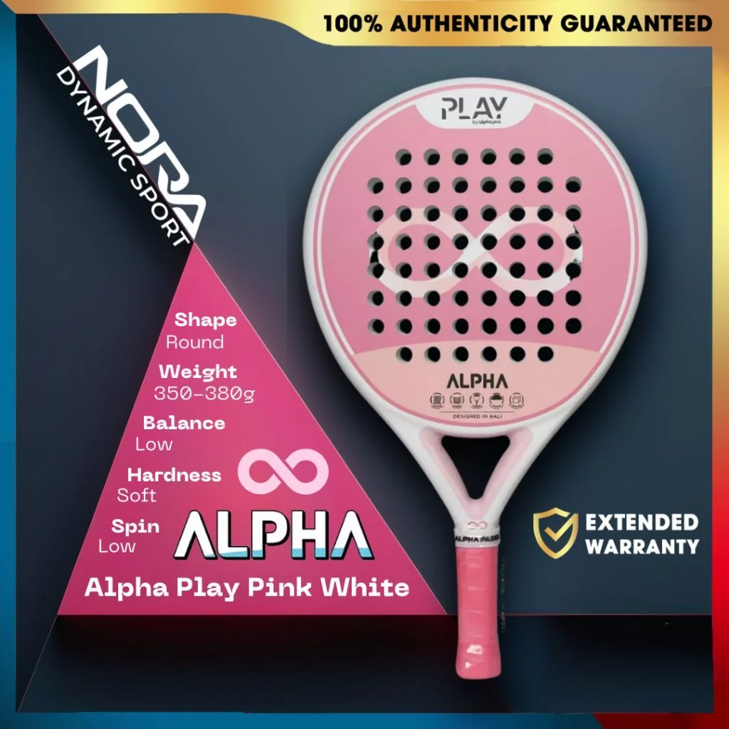 Alpha Play Pink White Raket Padel 