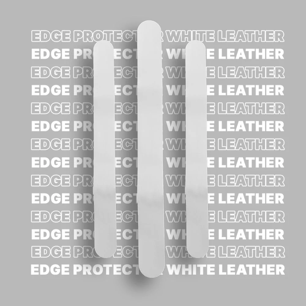 EDGE Guard Strip White Leather | Clear Gel I Padel Raket Protector I  Padel