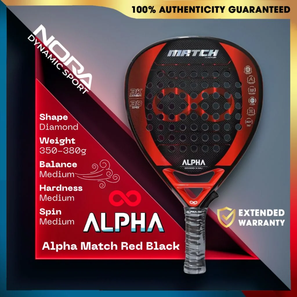 Alpha Macth Red Black Raket Padel 
